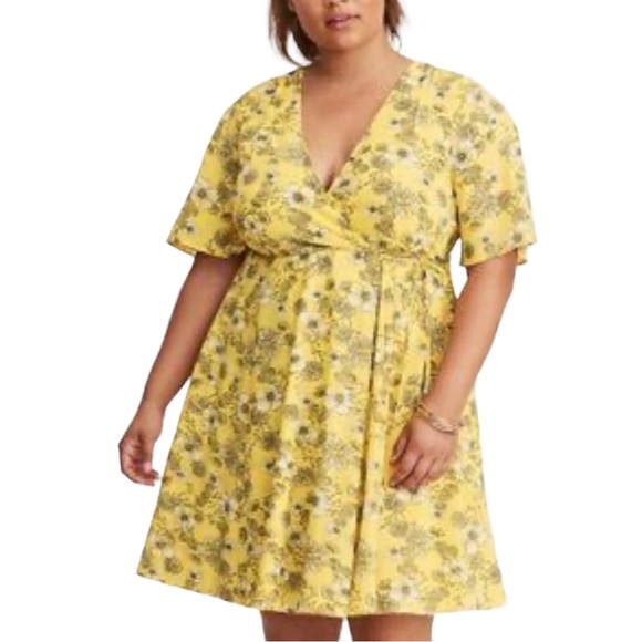 torrid Dresses & Skirts - Torrid Yellow Floral Midi Dress